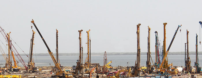 Армада регат XCMG распространяется на электростанции Пакистана морского порта Касим