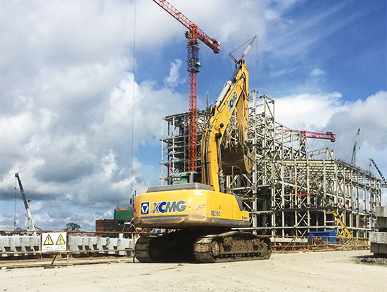 Построиение электростанции в Малайзии с помощью экскаваторов XCMG